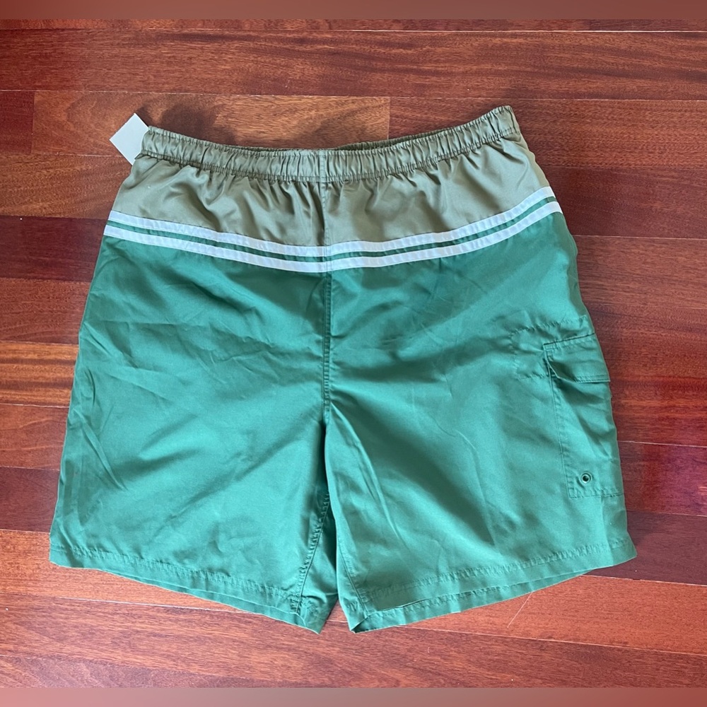 NWT Mens Swim Wear COVINGTON Trunk Olive Pocket Cargo XL 40/42